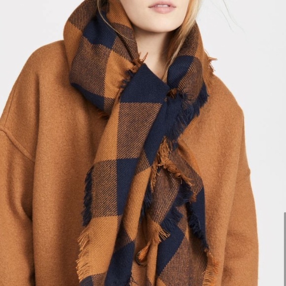 ❌SOLD Madewell Buffalo Check Blanket Scarf - Picture 1 of 7